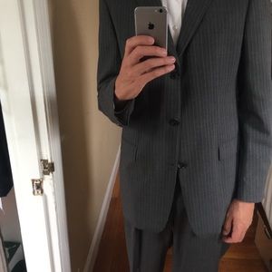 Hugo Boss Gray Pinstripe Suit
